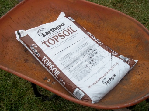 The bag says this topsoil is packaged by Hyponex and is a Scotts Company product.
